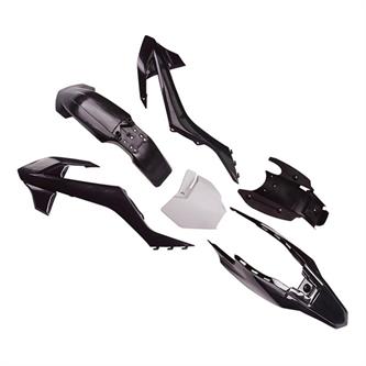 kit plastiche pit bike ktm 65 nere tabella bianca