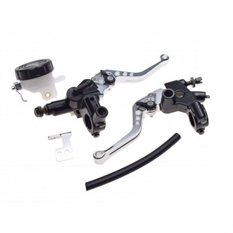 kit pompa freno leva frizione cnc argento