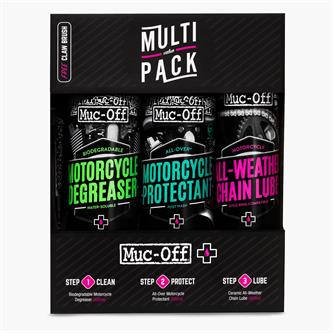 kit pulizia moto muc off lavaggio e protezione con spazzola