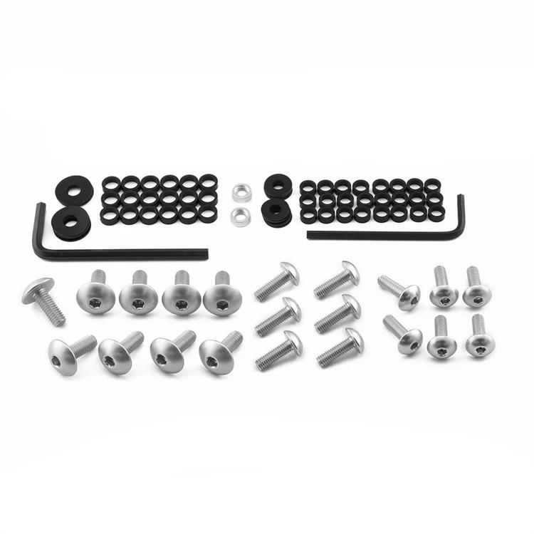 Kit viti carena Kawasaki ZX 6 R 636 Ninja (13-19) ergal Argento Pro Bolt