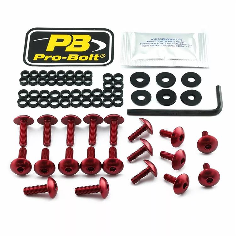 Kit viti carena Suzuki GSX 1300 BK ABS B King (08-11) ergal Rosso Pro Bolt
