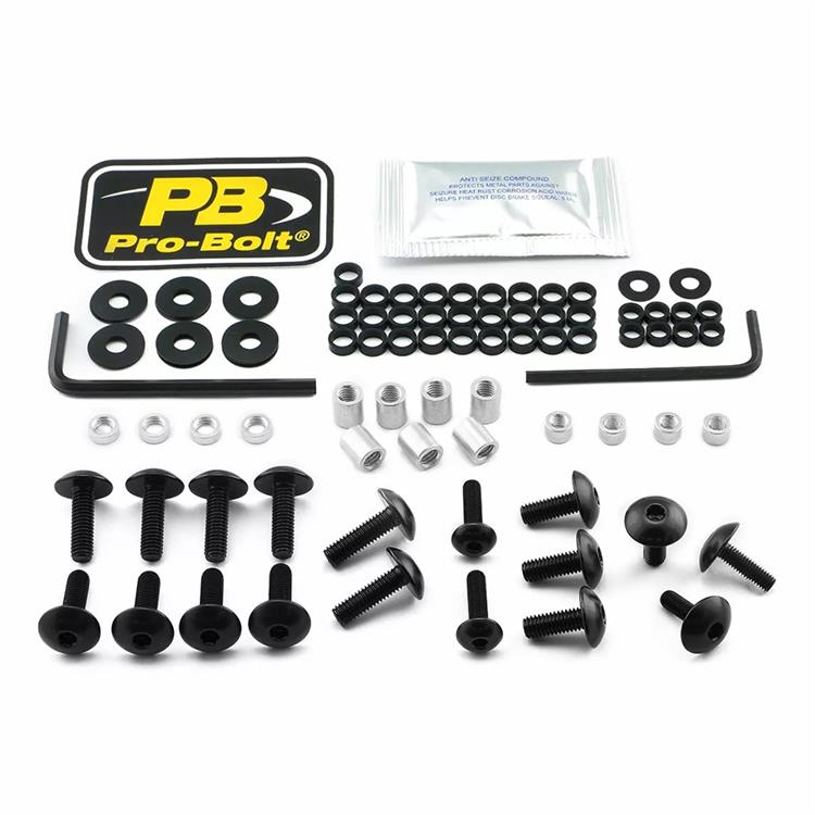 Kit viti carena Suzuki GSX 1300 R ABS Hayabusa (13-15) ergal Nero Pro Bolt