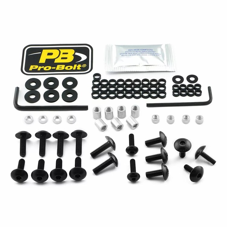 Kit viti carena Suzuki GSX 1300 R Hayabusa (2012) ergal Nero Pro Bolt