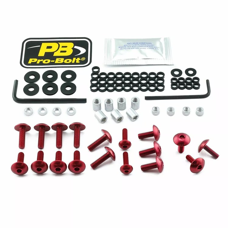 Kit viti carena Suzuki GSX 1300 R Hayabusa (2012) ergal Rosso Pro Bolt
