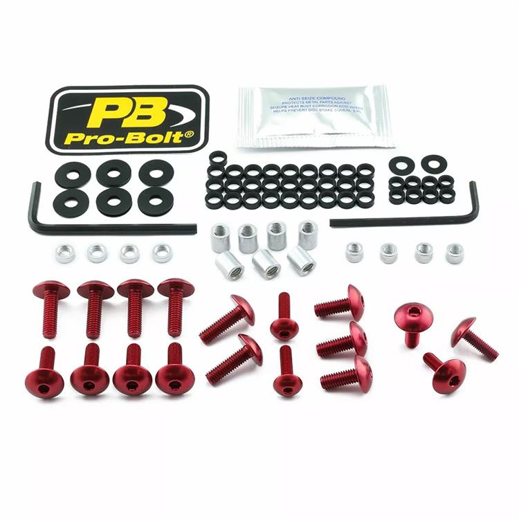Kit viti carena Suzuki GSX 1300 R Hayabusa (12) ergal Rosso Pro Bolt