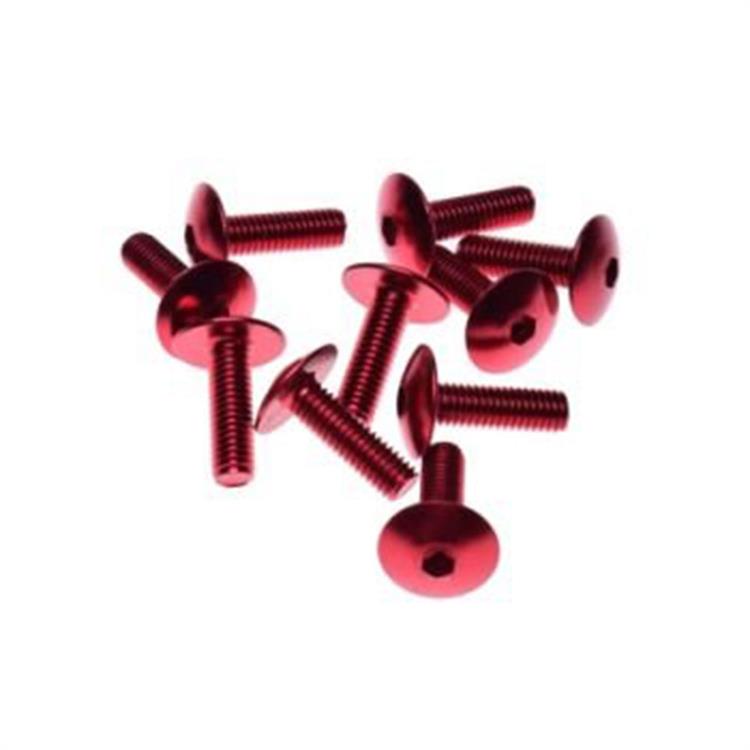 Kit viti in ergal TBEI M6x20 Rosso (10pz)