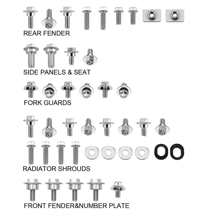 Kit viti plastiche Kawasaki KX 250 F (17-21)