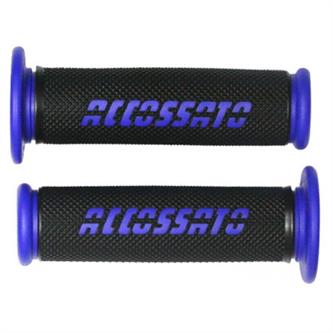 manopole accossato racing nero blu open end