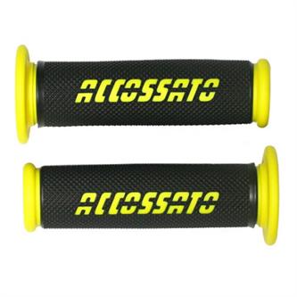 manopole accossato racing nero giallo open end