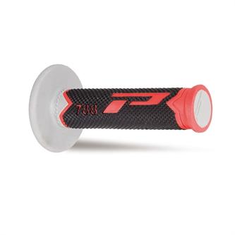 manopole motard pro grip triple density 788 rosso nero grigio