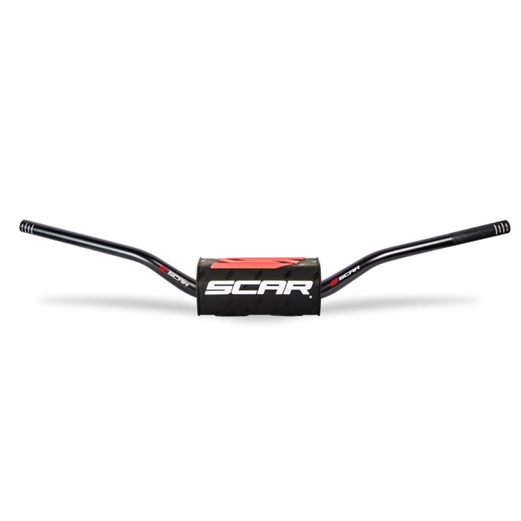 Manubrio Scar 28 mm O2 piega Stewart/Villopoto nero-nero
