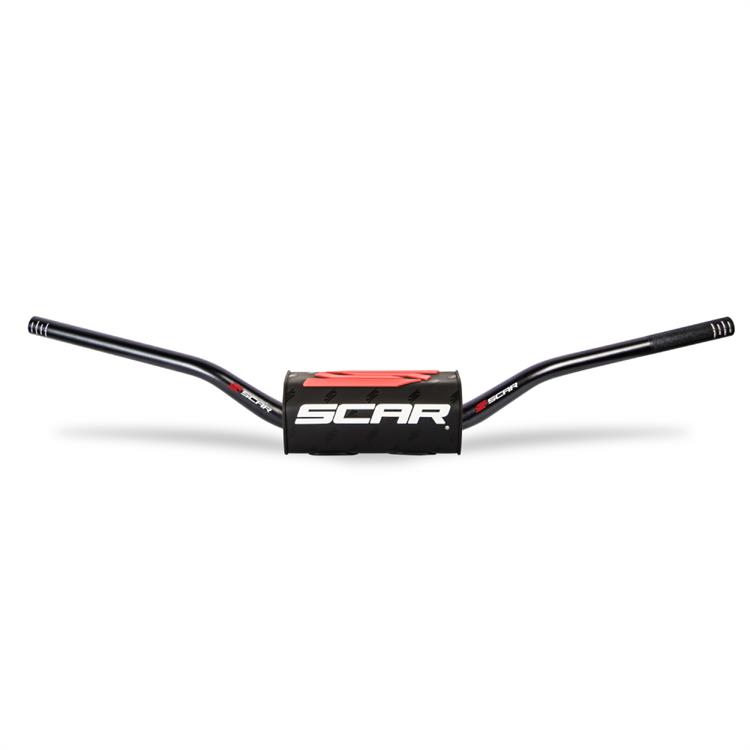 Manubrio Scar 28.6 mm O2 piega Stewart/Villopoto nero-nero