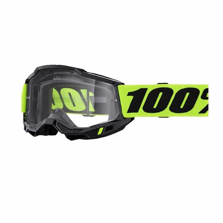 Mascherina 100% ACCURI 2 OTG per occhiali da vista - Nero fascia Giallo Fluo