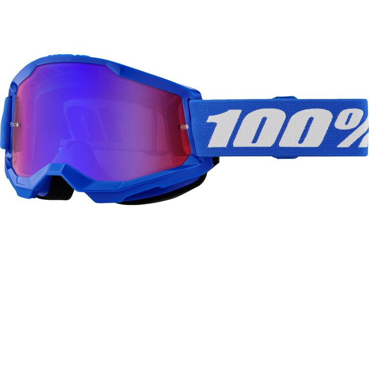 Mascherina 100% STRATA 2.0 Blu - Lente a Specchio Rosso e Blu