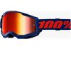 Mascherina 100% STRATA 2.0 Blu Scuro - Lente a Specchio Rosso in Abbigliamento