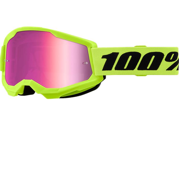Mascherina 100% STRATA 2.0 Giallo - Lente a Specchio rosa