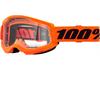 Mascherina 100% STRATA 2.0 Arancione - Lente Chiara in Mascherine Motocross