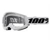Mascherina 100% STRATA 2.0 Bianco - Lente Chiara in Mascherine Motocross