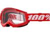 Mascherina Bambino 100% STRATA 2.0 Rosso - Lente Chiara in Mascherine Motocross