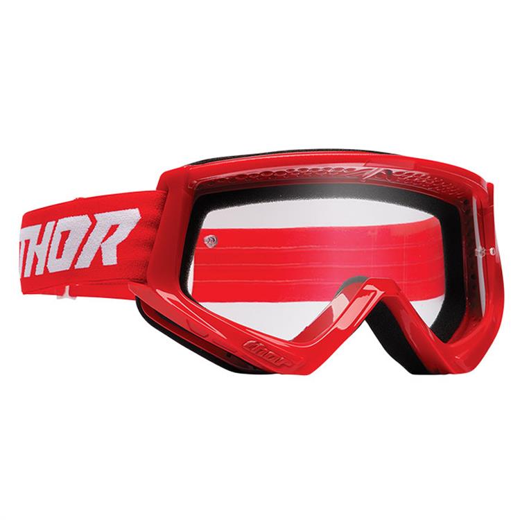 Mascherina bambino THOR Combat Rosso - lente chiara