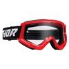 Mascherina bambino THOR Combat Rosso Nero - lente chiara in Mascherine Motocross