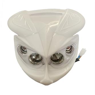 mascherina con faro replica acerbis cyclope bianca