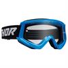 Mascherina THOR Combat Blu Nera - lente chiara in Mascherine Motocross