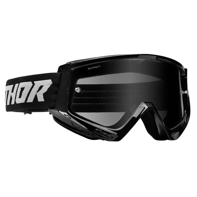 Mascherina THOR Combat Nero Bianco - lente scura