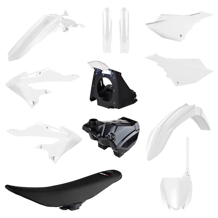 Kit Plastiche Polisport Restyling completo con sella e serbatoio Yamaha YZ 125 (2002-2021) Bianco
