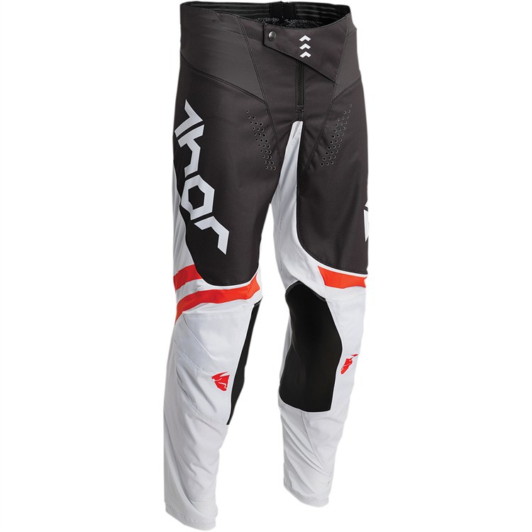 Pantaloni Cross Adulto THOR PULSE CUBE Arancio Grigio Nero