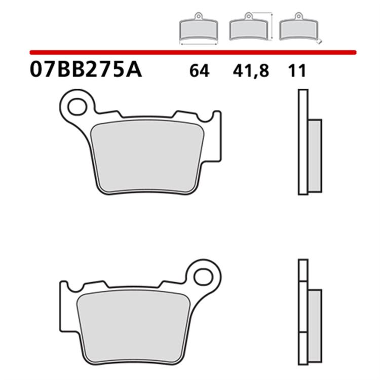Pastiglie Brembo Husqvarna 125 TE (2014-2016) posteriori genuine