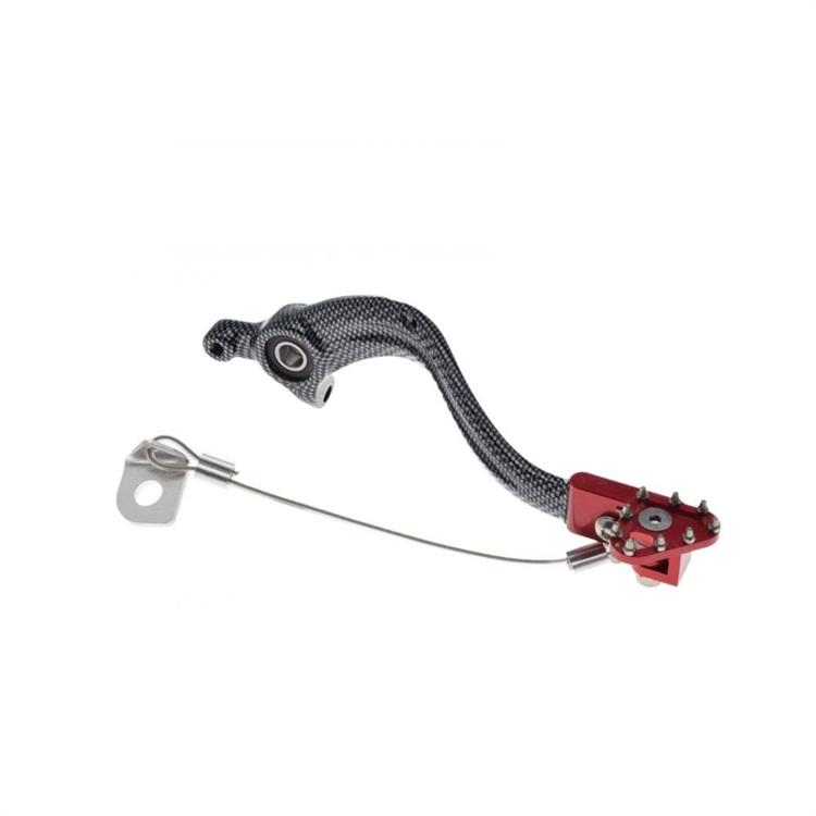 Pedale freno KTM 125 EXC (2004-2007) Carbonio Puntale Rosso