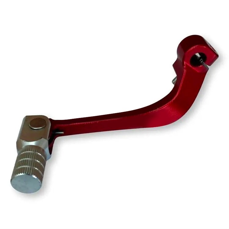 Pedalina cambio pit bike ZS 190 CNC Rossa Argento