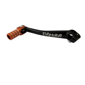 pedalina cambio pitbike cnc nera arancione evomotor