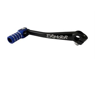 pedalina cambio pitbike cnc nera blu evomotor