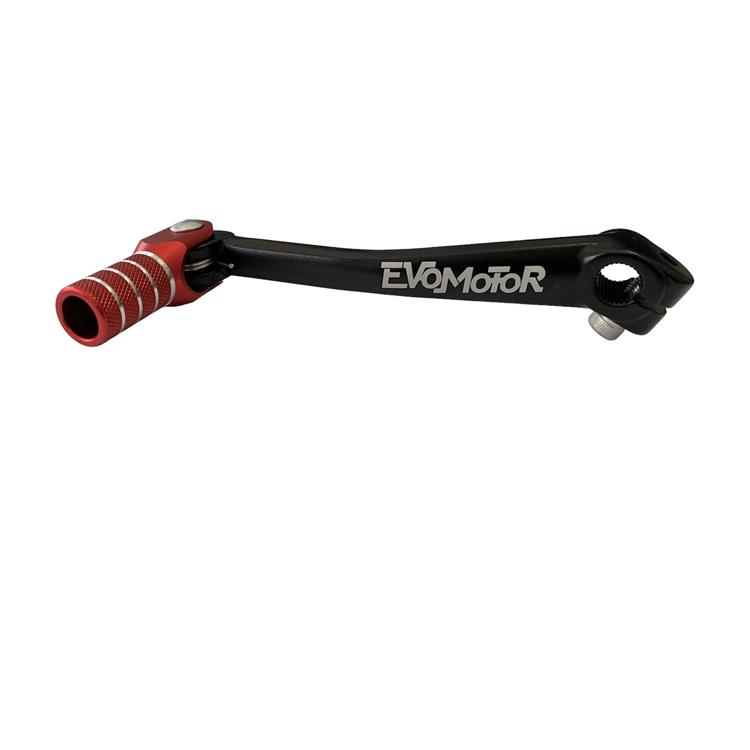 Pedalina cambio pit bike CNC Nero Rosso Evomotor