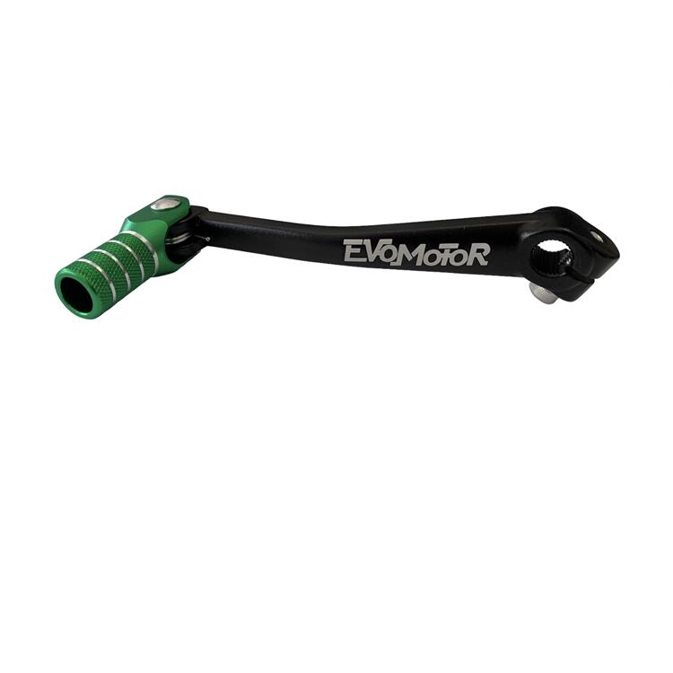 Pedalina cambio pit bike CNC Nero Verde Evomotor