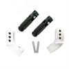 Kit supporti rialzati mod.1 Argento + pedane pieghevoli Nero in Leve Pedane e Pedali