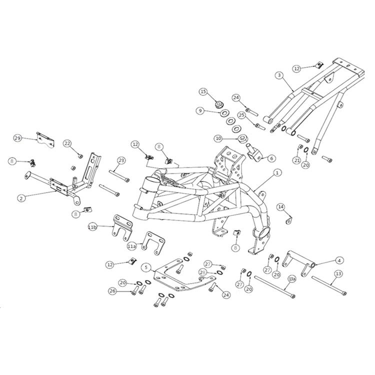Perno motore posteriore L. 110 mm originale Ohvale GP2 (2021-2025) 