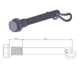 perno pinza freno husqvarna 85 tc 14 20 posteriore moto master