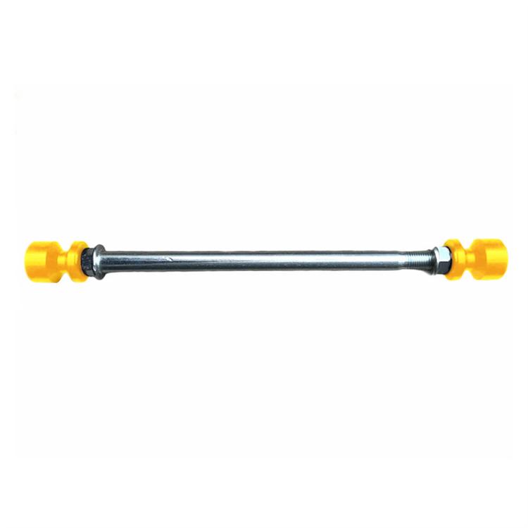 Perno ruota 15 mm 225 mm + tamponi per cavalletto Giallo