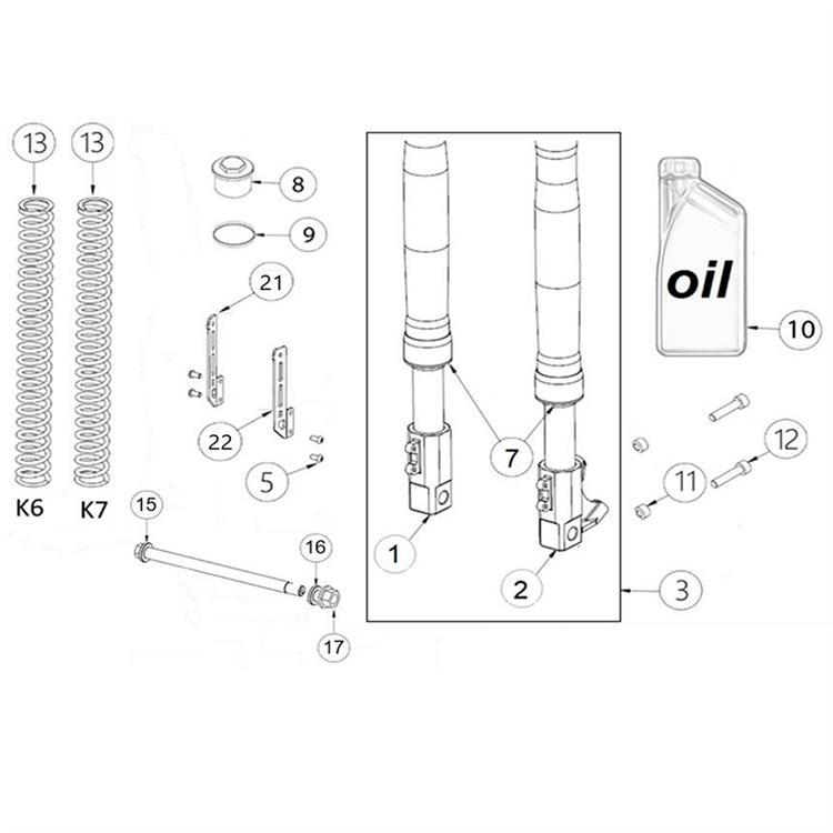 Piedino forcella sinistro originale Ohvale GP0 EVO (2022-2025) Jjuan