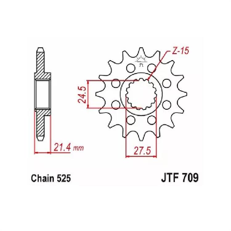 Pignone JT Aprilia SMV 750 Dorsoduro (08-15) 16 denti