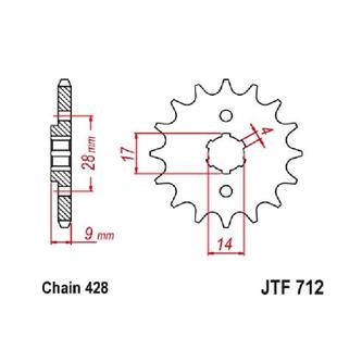 pignone jt aprilia sx 125 abs 18 24 13 denti