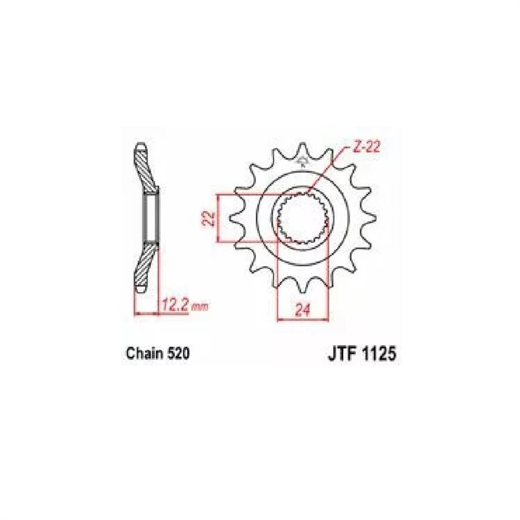 Pignone JT Aprilia Tuareg 600 Wind (87-91) 16 denti