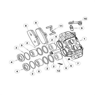 kit vite pastiglie pinza freno anteriore originale ohvale gp0 evo 22 25 formula