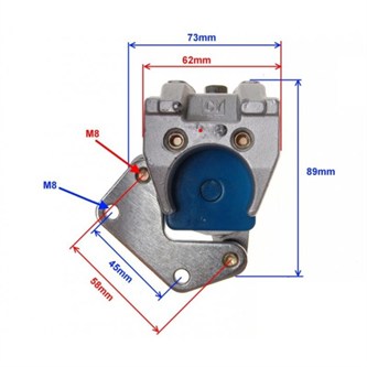 pinza freno qt 4 interasse 45 mm attacco tubo m10