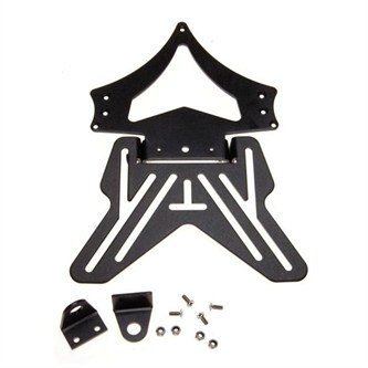 portatarga moto alluminio nero