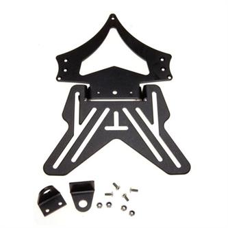 portatarga moto alluminio nero