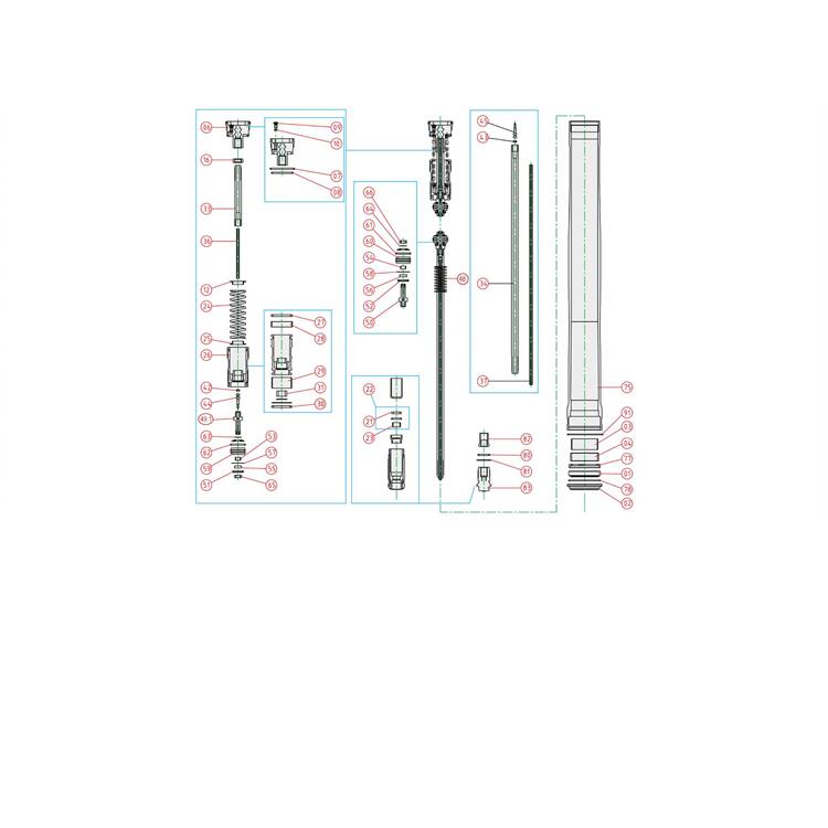 Ricambi forcella TM EN/MX 250 F (13-25) - Seeger paraolio (78)